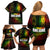 King of Reggae Family Matching Off Shoulder Short Dress and Hawaiian Shirt Jamaican Reggae One Love - Wonder Print Shop