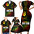 King of Reggae Family Matching Short Sleeve Bodycon Dress and Hawaiian Shirt Jamaican Reggae One Love - Wonder Print Shop