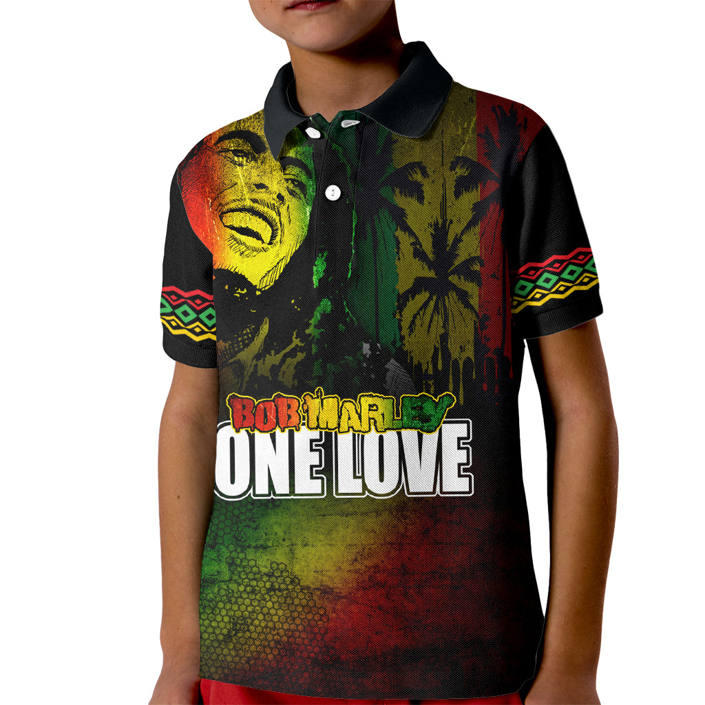 King of Reggae Kid Polo Shirt Jamaican Reggae One Love