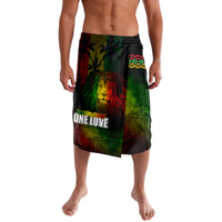 Knee-length reggae graphic shorts with Lion artwork and 'ONE LOVE' print