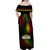 King of Reggae Off Shoulder Maxi Dress Jamaican Reggae One Love