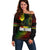 King of Reggae Off Shoulder Sweater Jamaican Reggae One Love