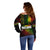 King of Reggae Off Shoulder Sweater Jamaican Reggae One Love