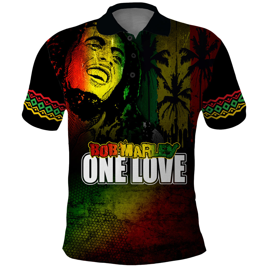 King of Reggae Polo Shirt Jamaican Reggae One Love