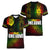 King of Reggae Women V-Neck T-Shirt Jamaican Reggae One Love