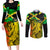 Jamaican Reggae Singer Couples Matching Long Sleeve Bodycon Dress and Long Sleeve Button Shirt B-Marley Reggae Grunge - Wonder Print Shop