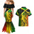 Jamaican Reggae Singer Couples Matching Mermaid Dress and Hawaiian Shirt B-Marley Reggae Grunge - Wonder Print Shop