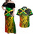 Jamaican Reggae Singer Couples Matching Off Shoulder Maxi Dress and Hawaiian Shirt B-Marley Reggae Grunge - Wonder Print Shop