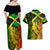 Jamaican Reggae Singer Couples Matching Off Shoulder Maxi Dress and Hawaiian Shirt B-Marley Reggae Grunge - Wonder Print Shop