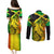 Jamaican Reggae Singer Couples Matching Puletasi and Long Sleeve Button Shirt B-Marley Reggae Grunge - Wonder Print Shop