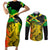 Jamaican Reggae Singer Couples Matching Short Sleeve Bodycon Dress and Long Sleeve Button Shirt B-Marley Reggae Grunge - Wonder Print Shop