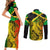 Jamaican Reggae Singer Couples Matching Short Sleeve Bodycon Dress and Long Sleeve Button Shirt B-Marley Reggae Grunge - Wonder Print Shop