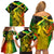 Jamaican Reggae Singer Family Matching Off Shoulder Short Dress and Hawaiian Shirt B-Marley Reggae Grunge - Wonder Print Shop