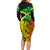 Jamaican Reggae Singer Long Sleeve Bodycon Dress B-Marley Reggae Grunge