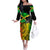 Jamaican Reggae Singer Off The Shoulder Long Sleeve Dress B-Marley Reggae Grunge