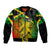 Jamaican Reggae Singer Sleeve Zip Bomber Jacket B-Marley Reggae Grunge