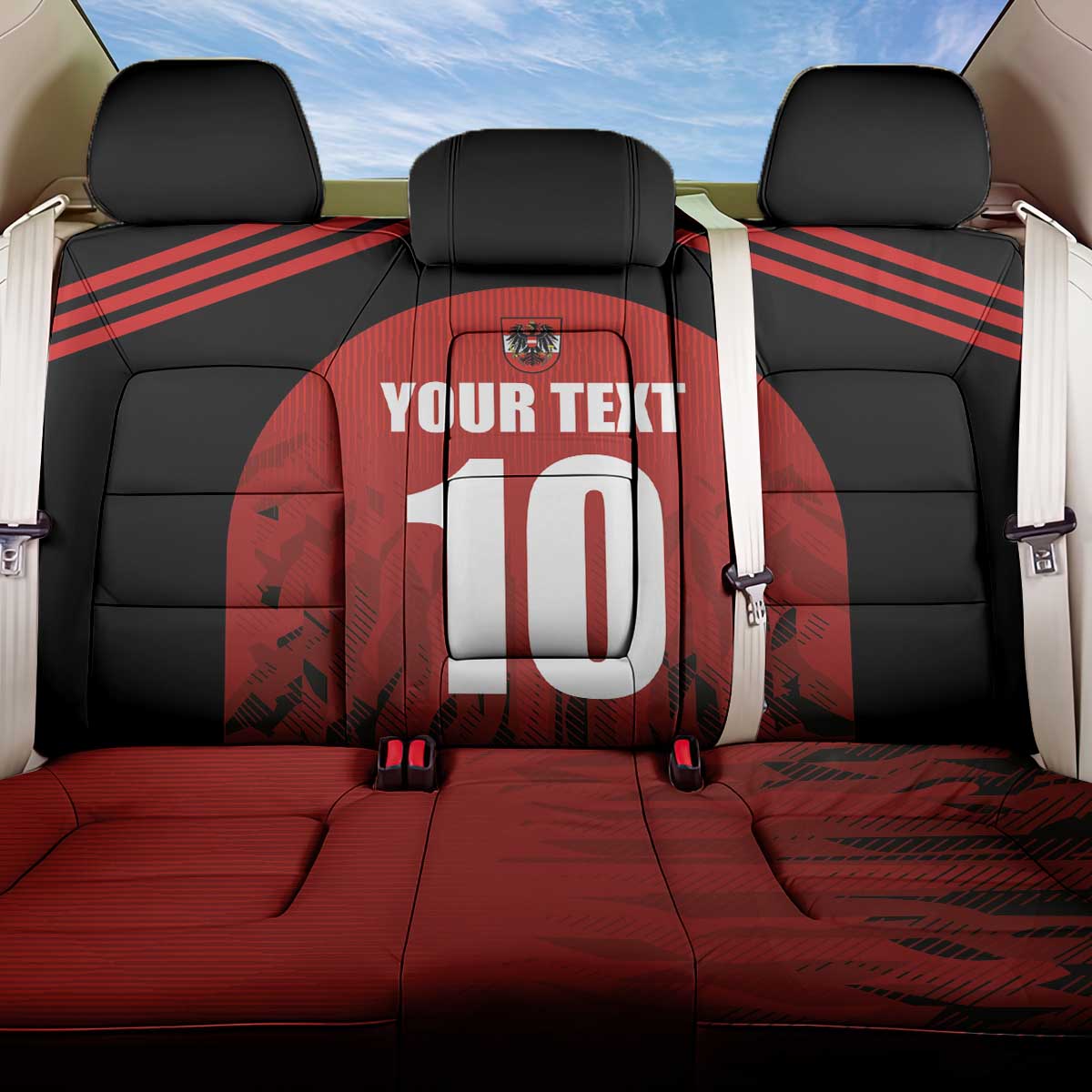 Custom Austria Football 2024 Go Champion Back Car Seat Cover Home Color - Wonder Print Shop