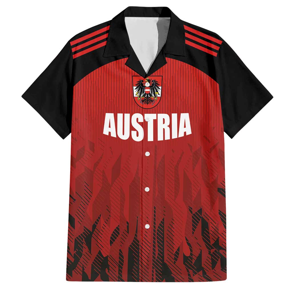 Custom Austria Football 2024 Go Champion Hawaiian Shirt Home Color