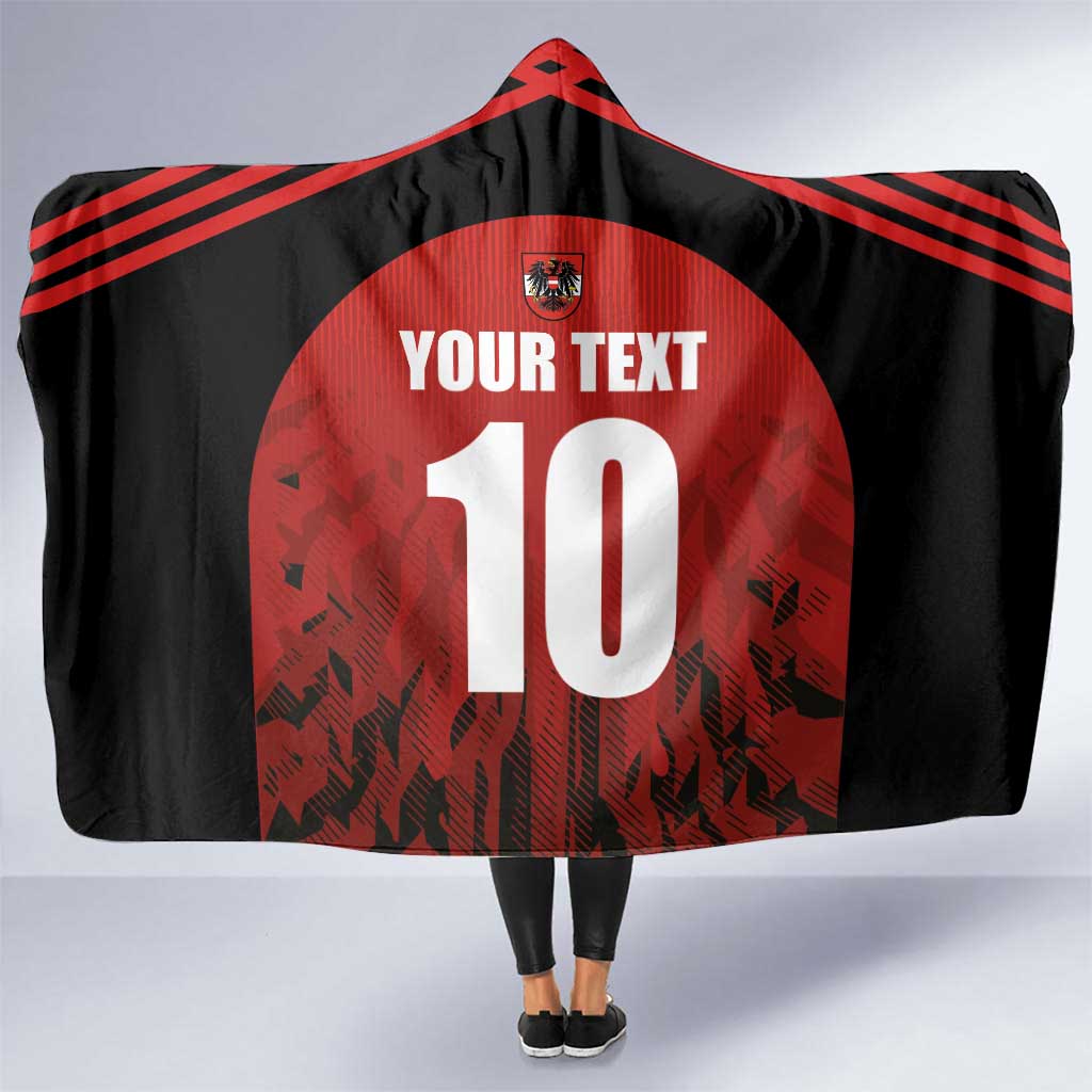 Custom Austria Football 2024 Go Champion Hooded Blanket Home Color