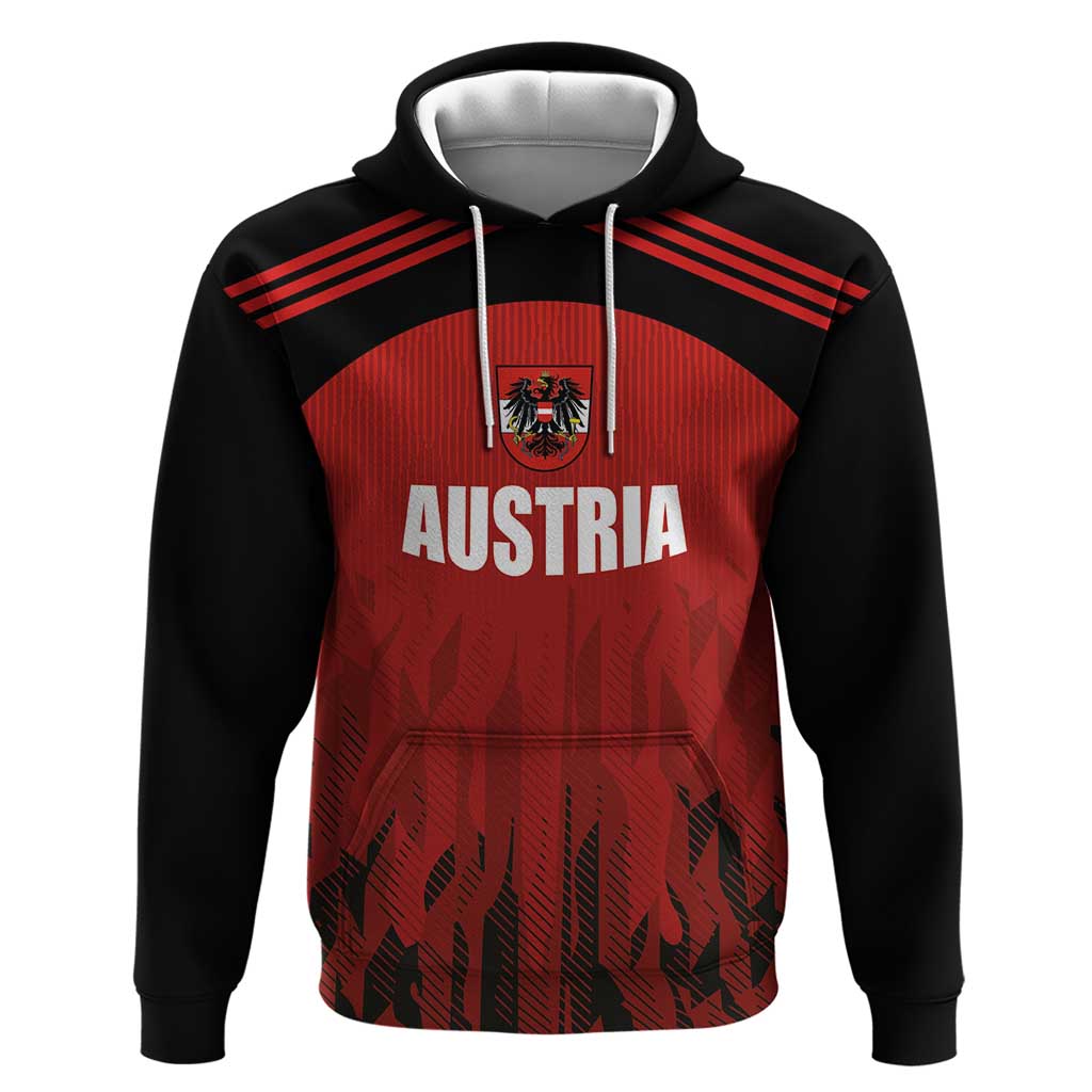 Custom Austria Football 2024 Go Champion Hoodie Home Color