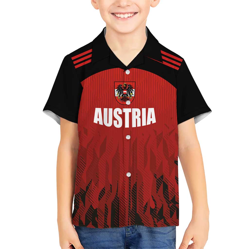 Custom Austria Football 2024 Go Champion Kid Hawaiian Shirt Home Color - Wonder Print Shop