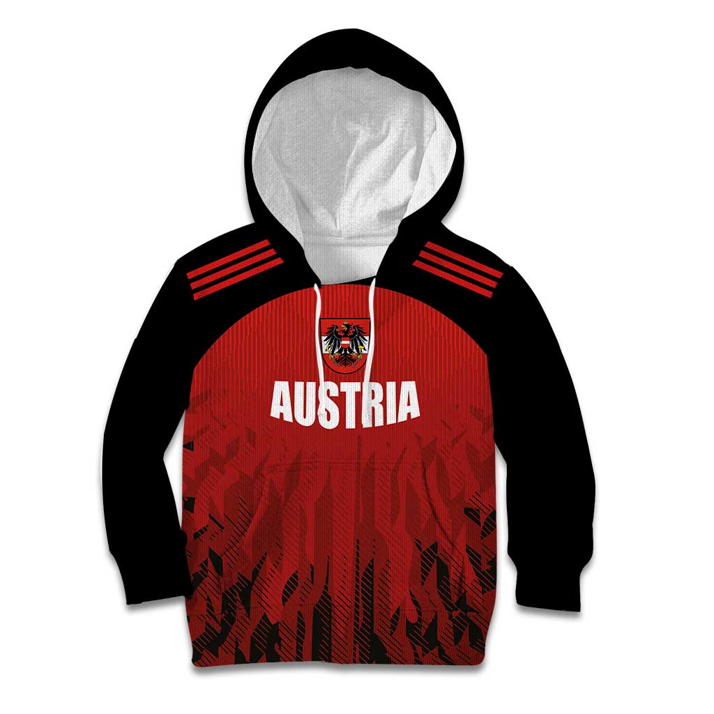 Custom Austria Football 2024 Go Champion Kid Hoodie Home Color - Wonder Print Shop