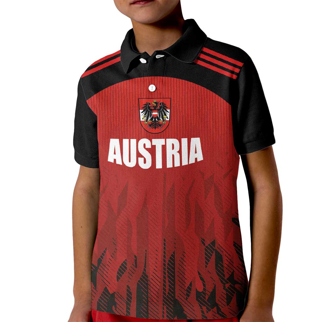 Custom Austria Football 2024 Go Champion Kid Polo Shirt Home Color - Wonder Print Shop