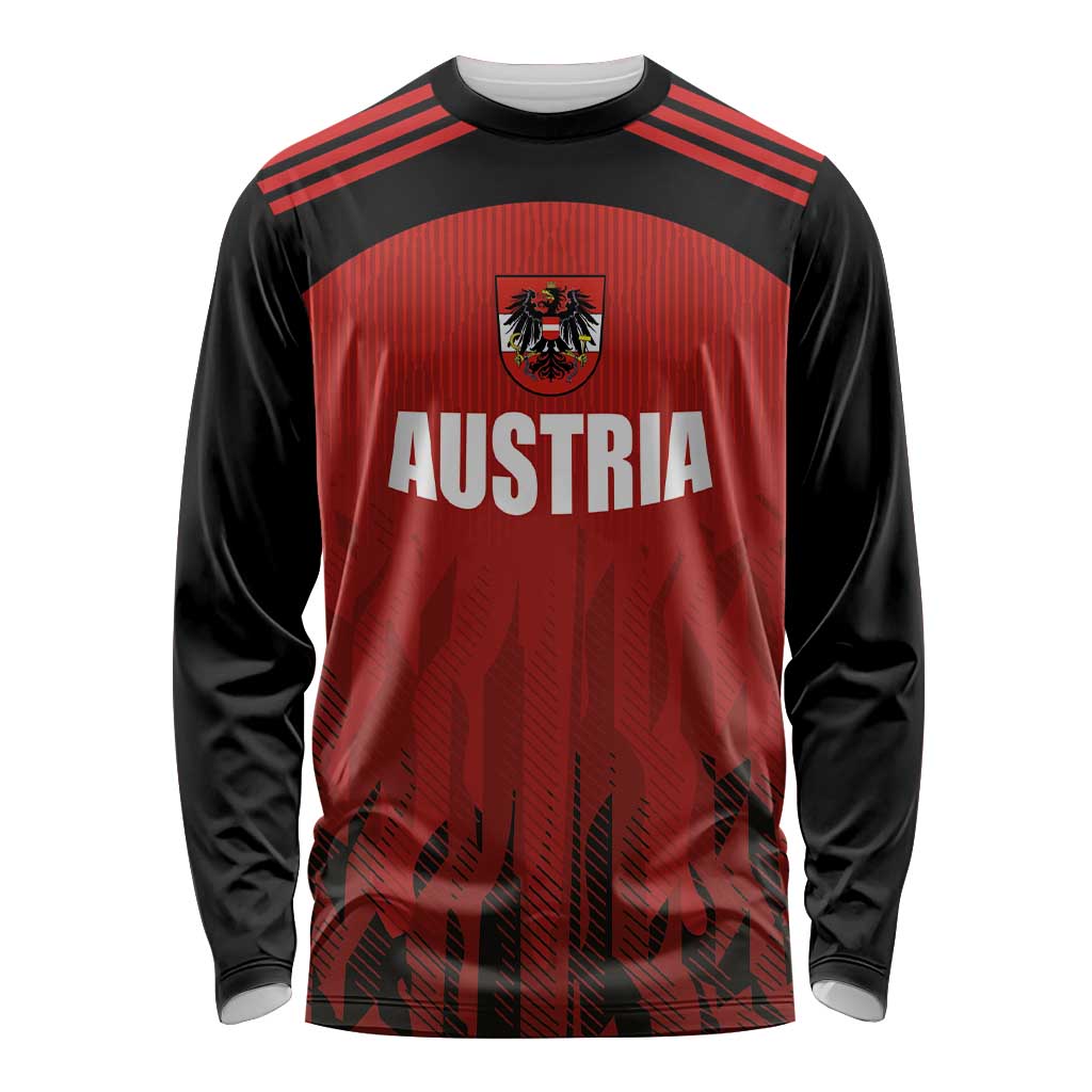 Custom Austria Football 2024 Go Champion Long Sleeve Shirt Home Color - Wonder Print Shop