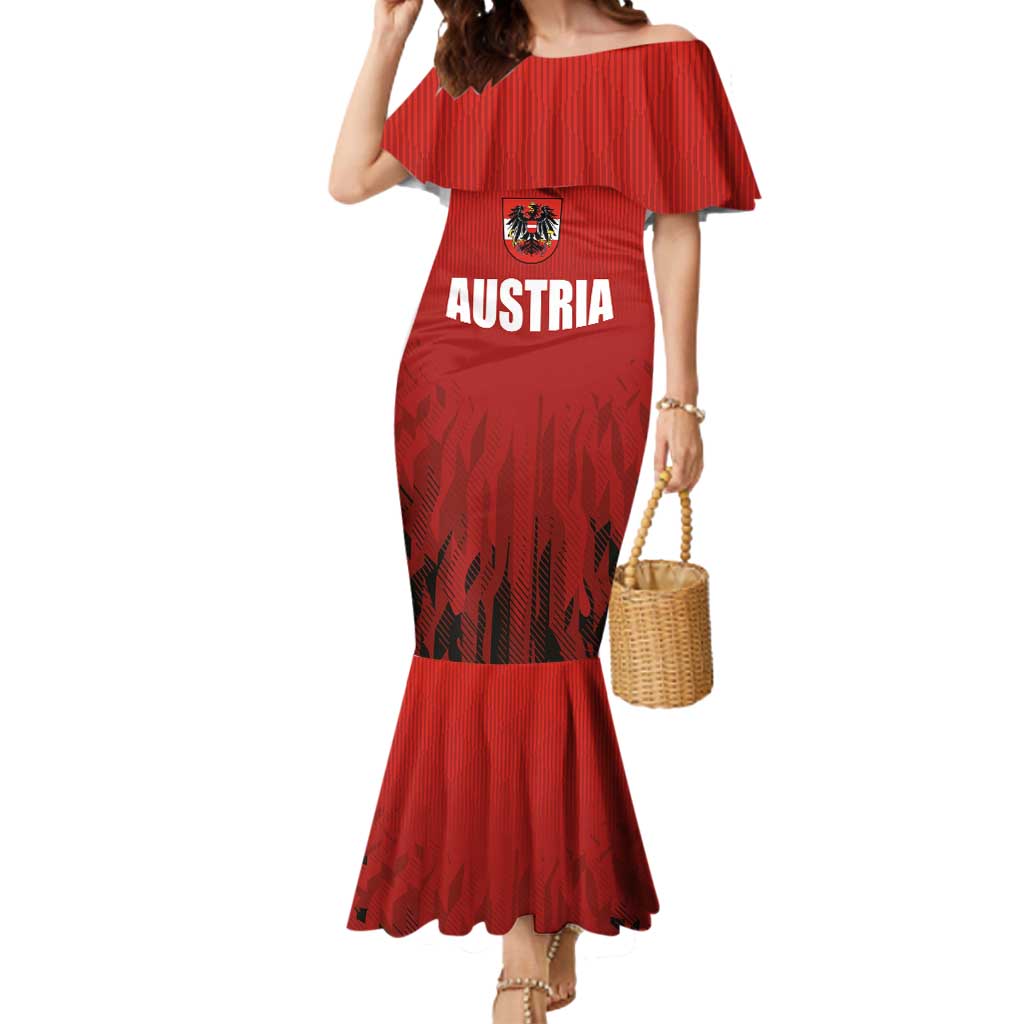 Custom Austria Football 2024 Go Champion Mermaid Dress Home Color - Wonder Print Shop