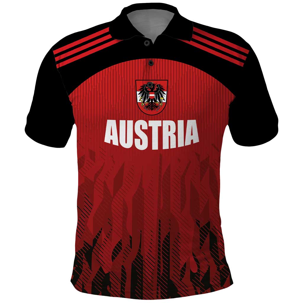 Custom Austria Football 2024 Go Champion Polo Shirt Home Color - Wonder Print Shop