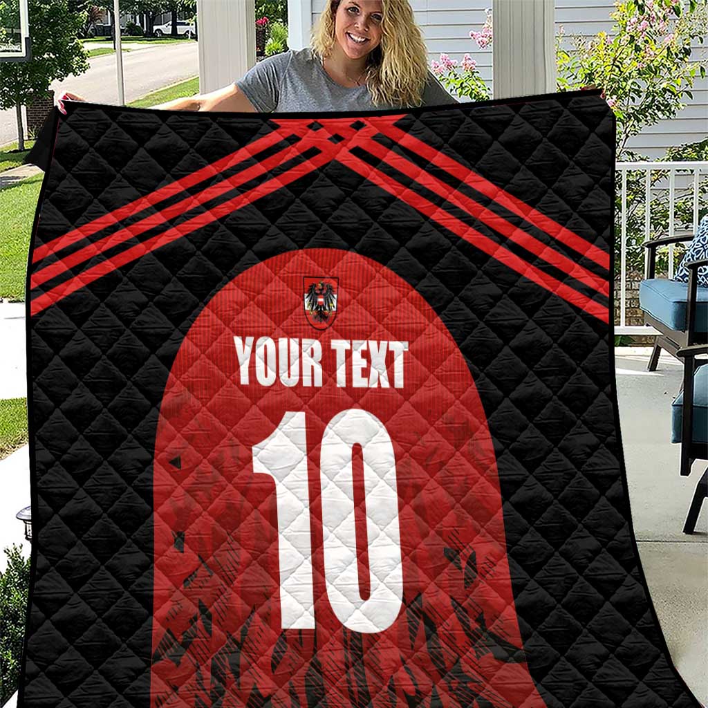 Custom Austria Football 2024 Go Champion Quilt Home Color