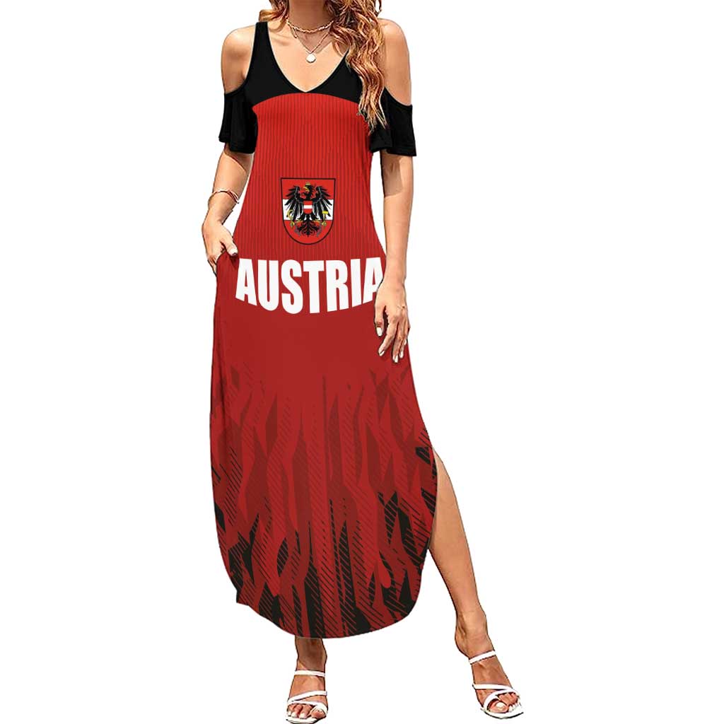 Custom Austria Football 2024 Go Champion Summer Maxi Dress Home Color - Wonder Print Shop