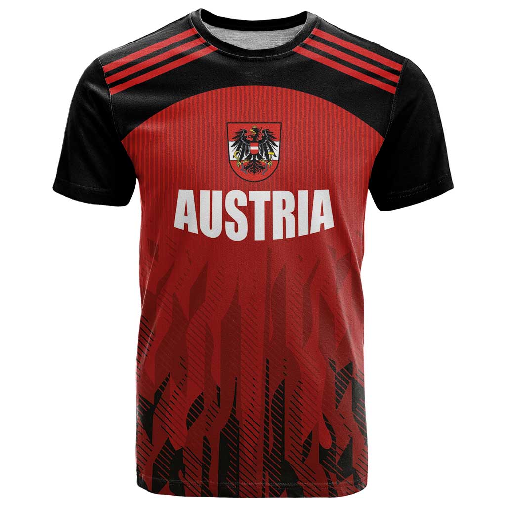 Custom Austria Football 2024 Go Champion T Shirt Home Color