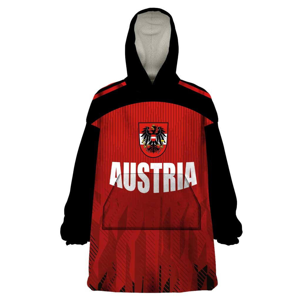 Custom Austria Football 2024 Go Champion Wearable Blanket Hoodie Home Color - Wonder Print Shop