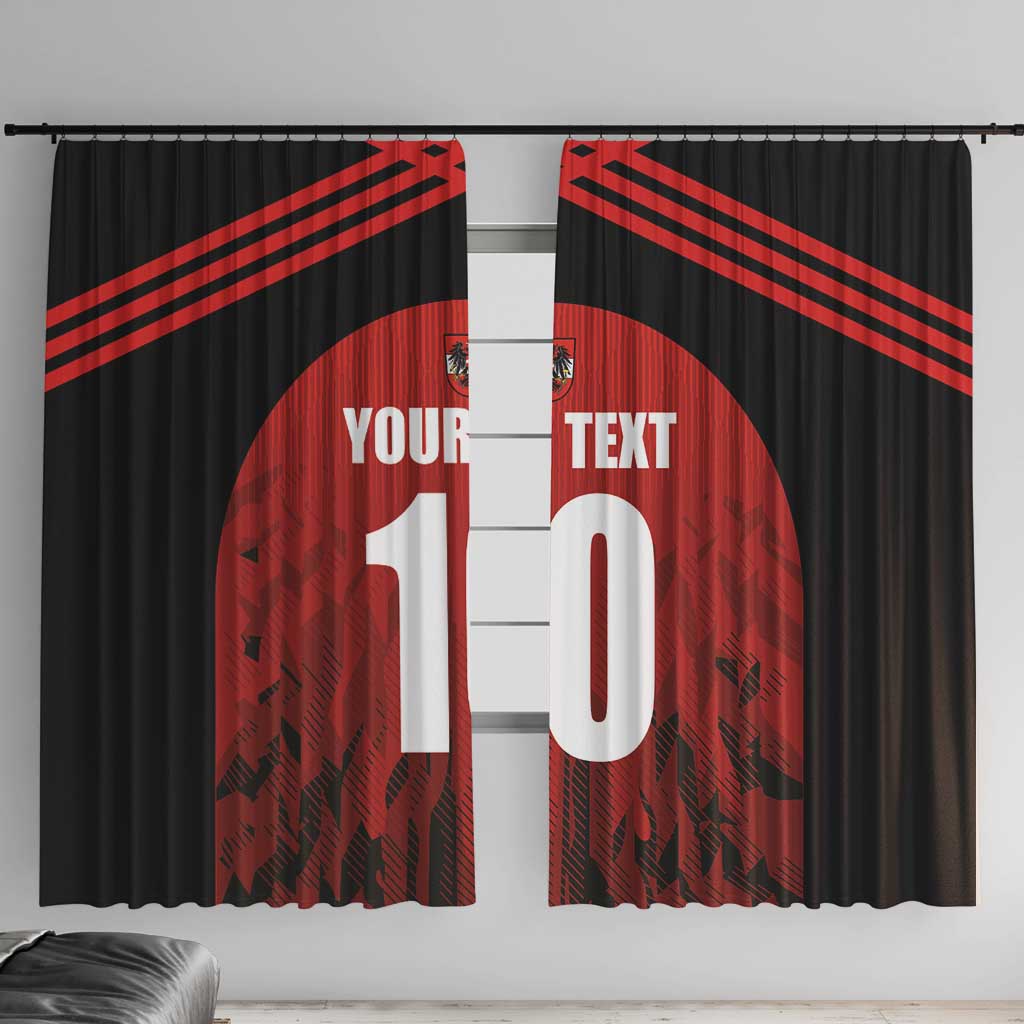 Custom Austria Football 2024 Go Champion Window Curtain Home Color - Wonder Print Shop