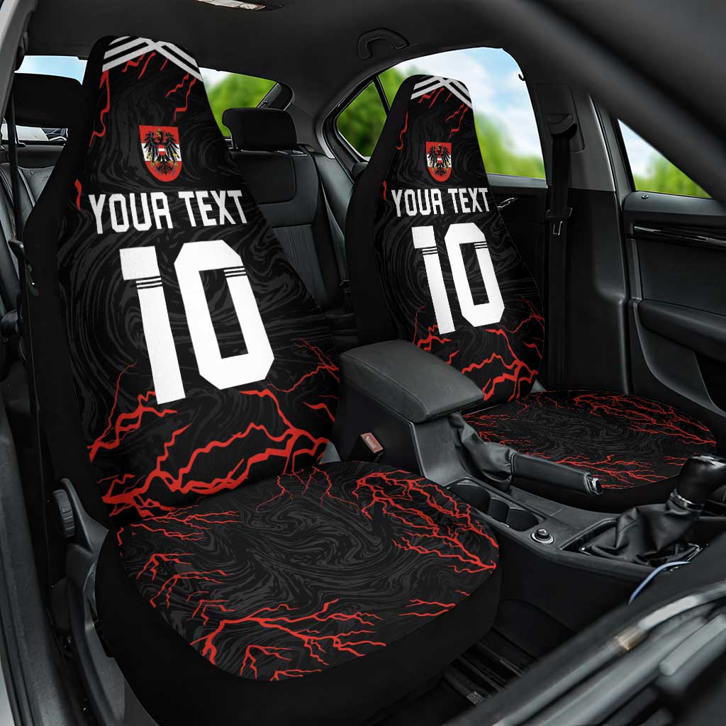 Custom Austria Football 2024 Go Champion Car Seat Cover Away Color - Wonder Print Shop