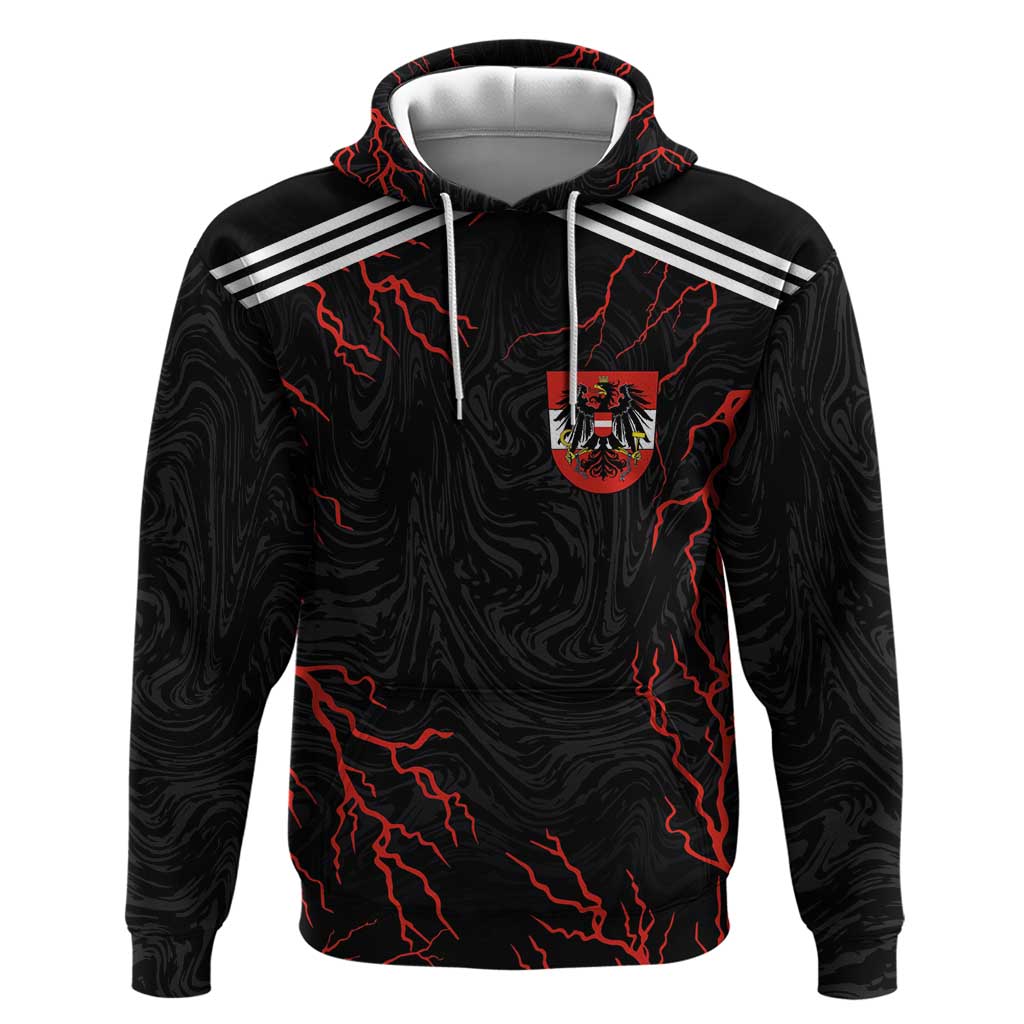 Custom Austria Football 2024 Go Champion Hoodie Away Color - Wonder Print Shop