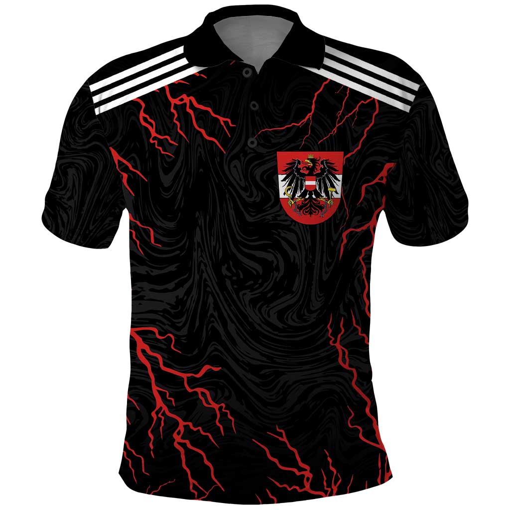 Custom Austria Football 2024 Go Champion Polo Shirt Away Color - Wonder Print Shop