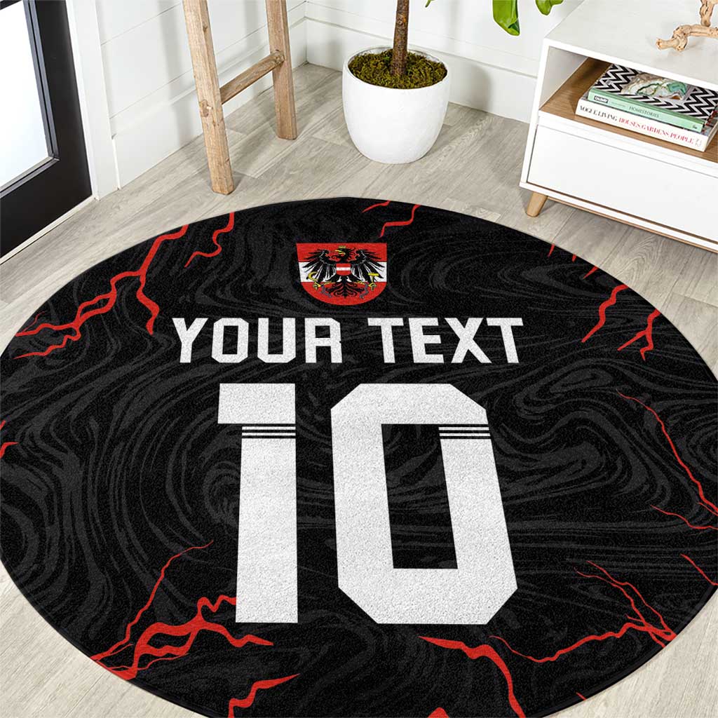 Custom Austria Football 2024 Go Champion Round Carpet Away Color