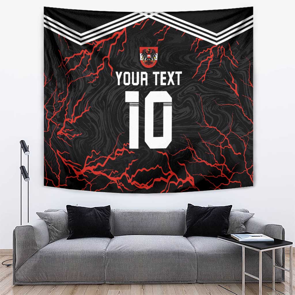 Custom Austria Football 2024 Go Champion Tapestry Away Color