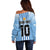 Custom Argentina Football Off Shoulder Sweater The Trophy Vamos La Albiceleste - Wonder Print Shop