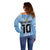 Custom Argentina Football Off Shoulder Sweater The Trophy Vamos La Albiceleste - Wonder Print Shop