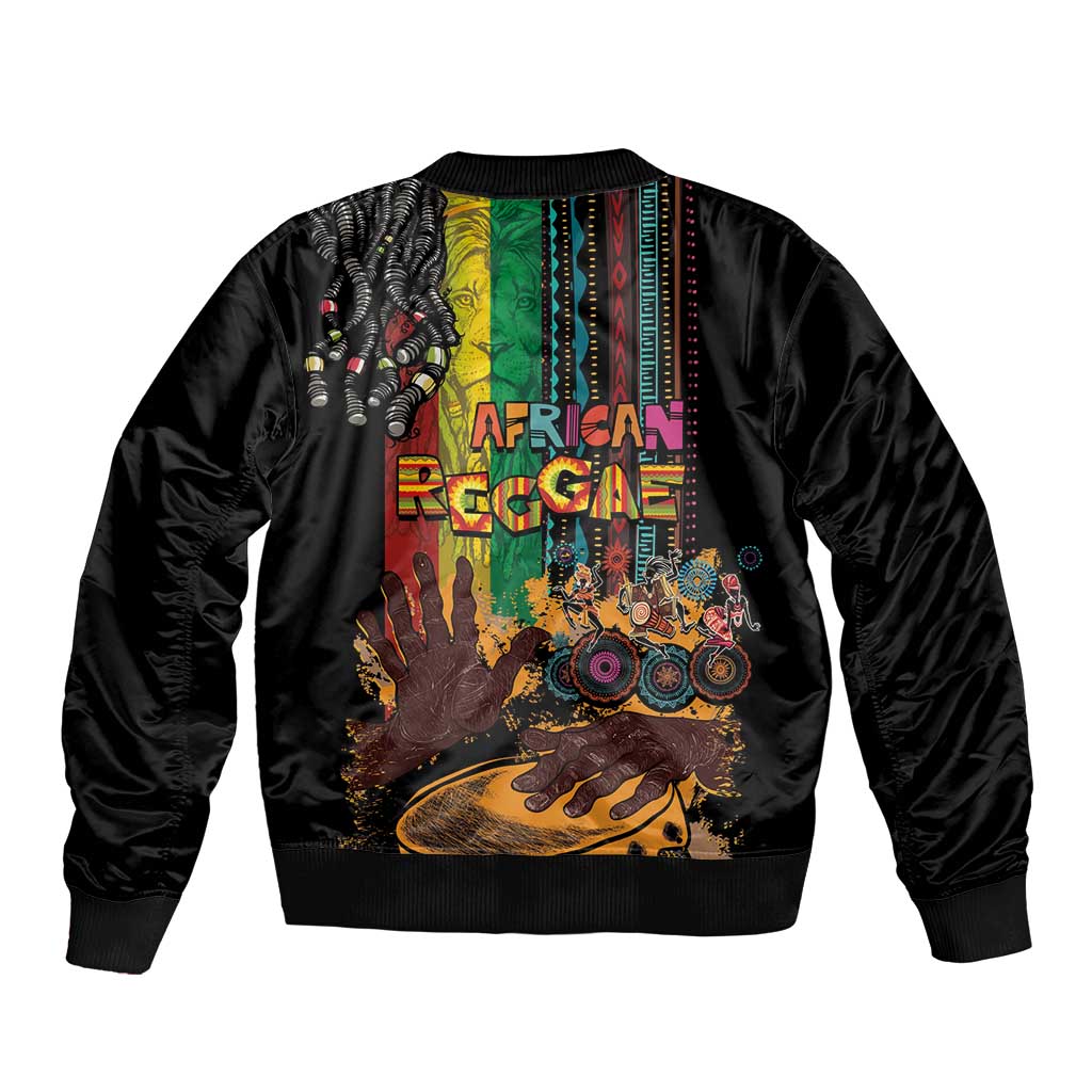 Afro-Caribbean Bomber Jacket African and Reggae Art Music - Wonder Print Shop