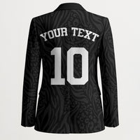 Custom DR Congo Football Blazer Leopards Texture Wild Black