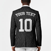 Custom DR Congo Football Blazer Leopards Texture Wild Black