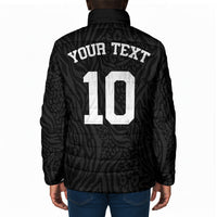 Custom DR Congo Football Padded Jacket Leopards Texture Wild Black