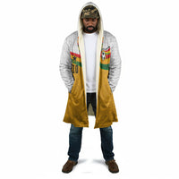 Custom Ghana Football Cloak Abstract Flag and Kente Pattern