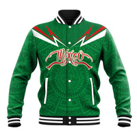 Custom Mexico Football Baseball Jacket Remixed Mexico Aztec Pattern Tribal Style