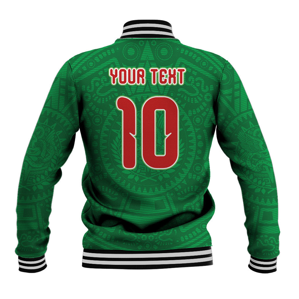 Custom Mexico Football Baseball Jacket Remixed Mexico Aztec Pattern Tribal Style