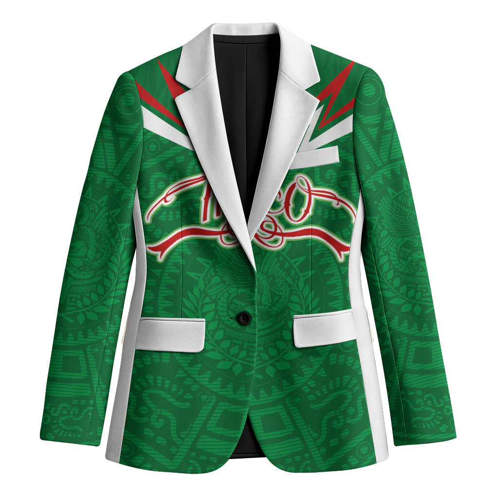 Custom Mexico Football Blazer Remixed Mexico Aztec Pattern Tribal Style